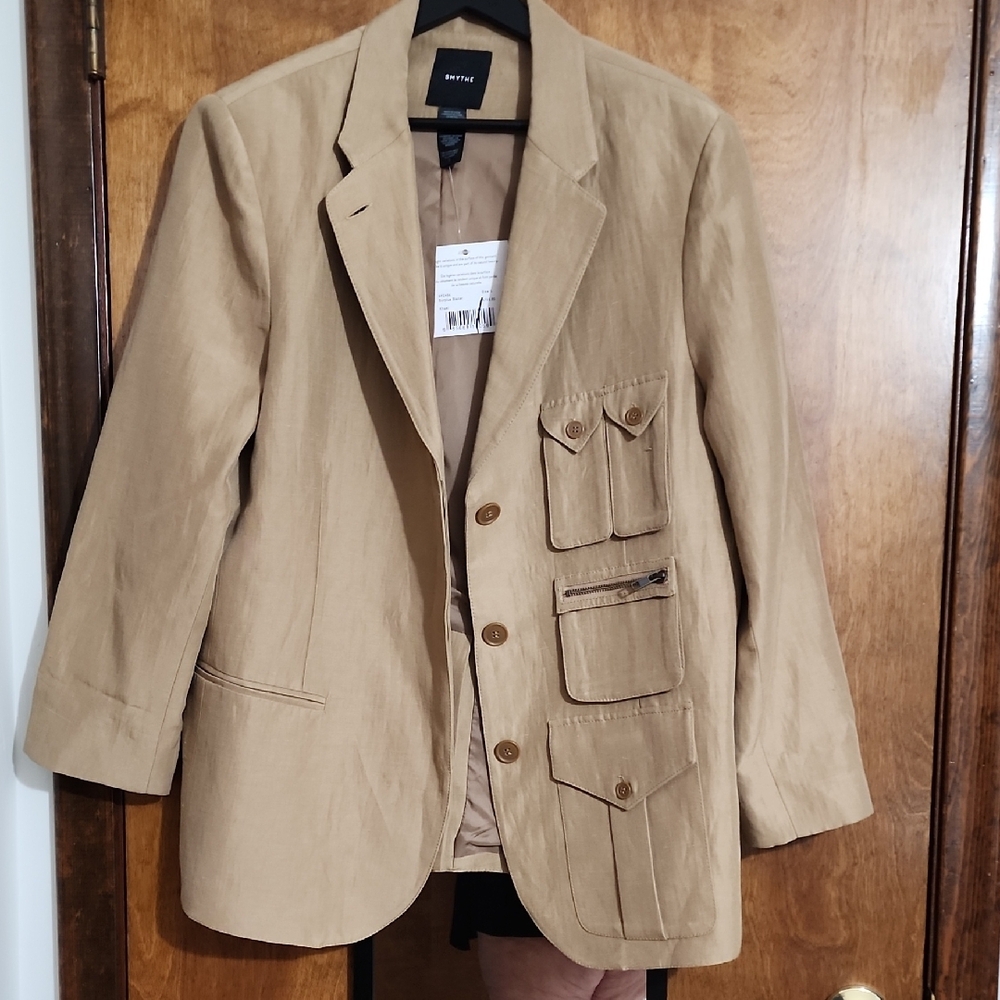 Smythe Khaki Blazer with Sleek Design